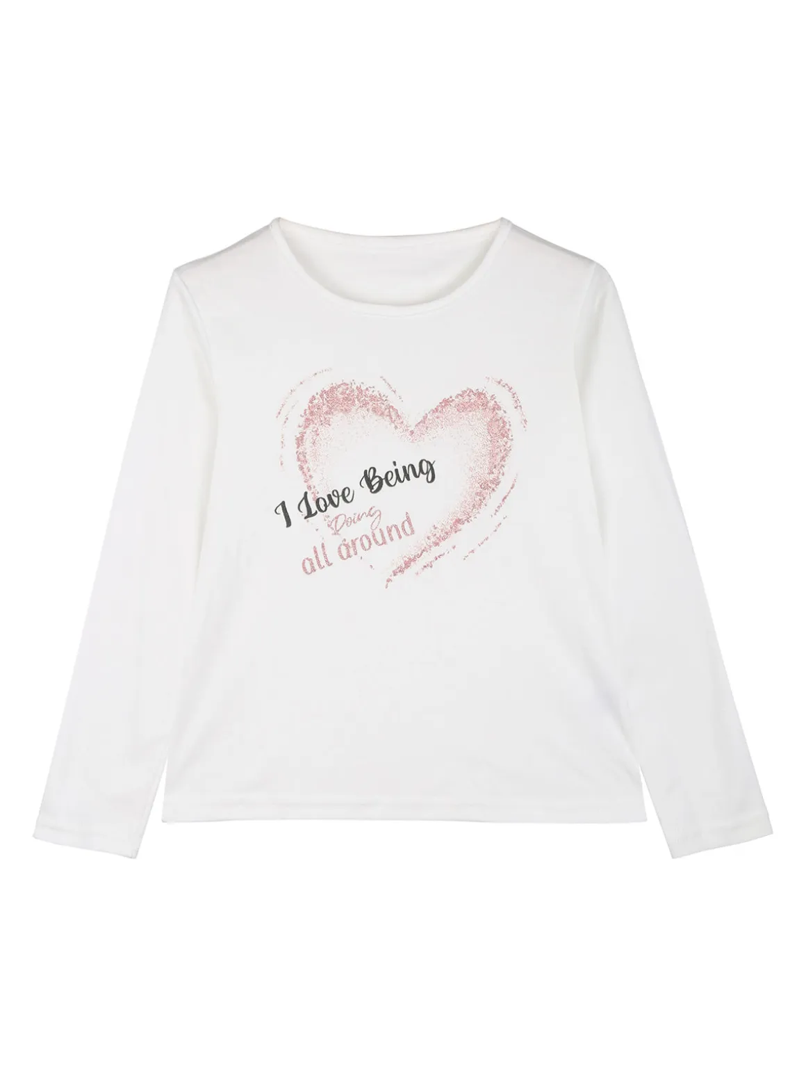 Yes! Do Kid'S Completo tuta 3 pezzi da bambina con felpa brillantinata e strass - rosa