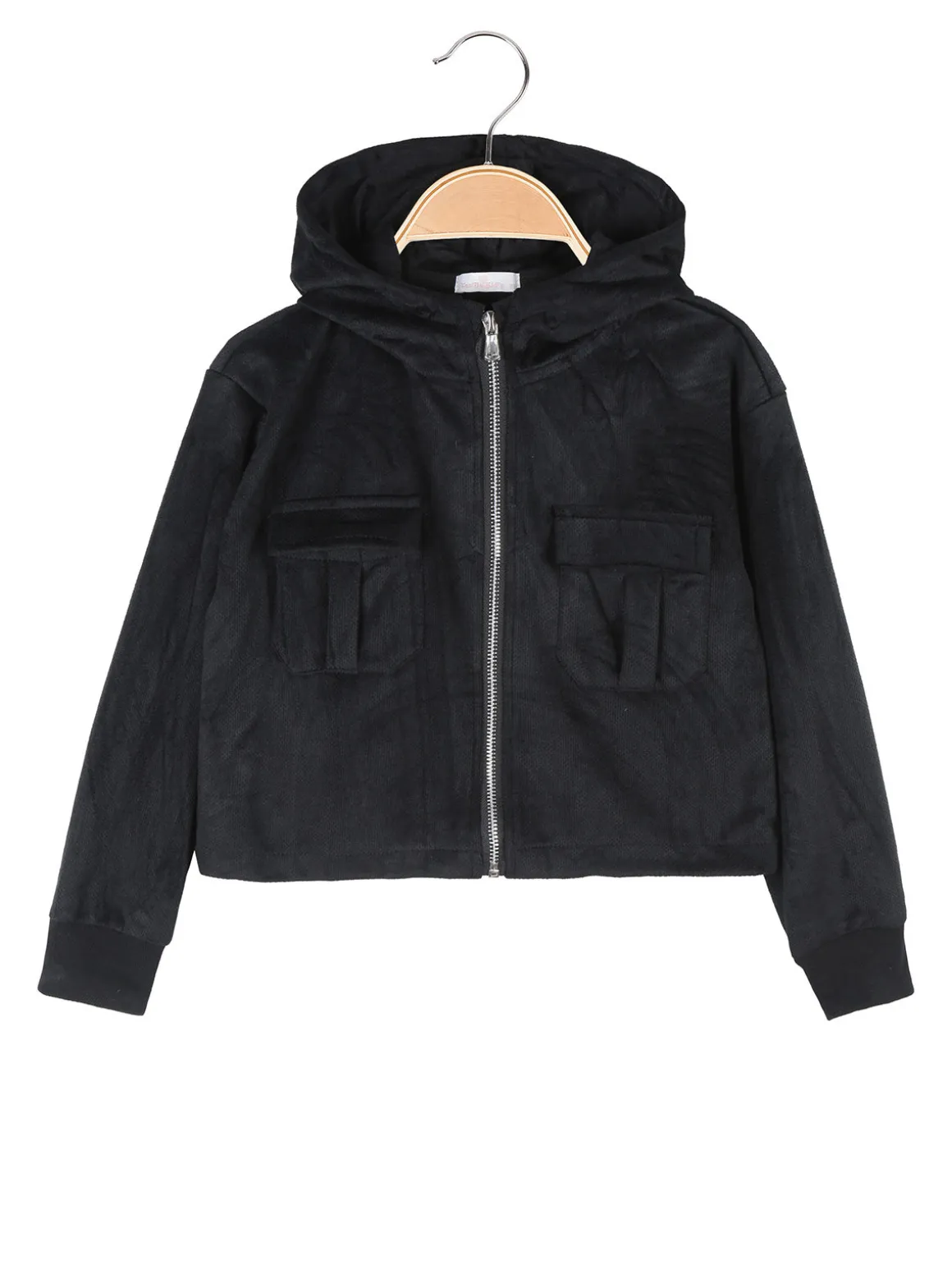 Yes! Do Kid'S Felpa da bambina cropped con cappuccio e zip