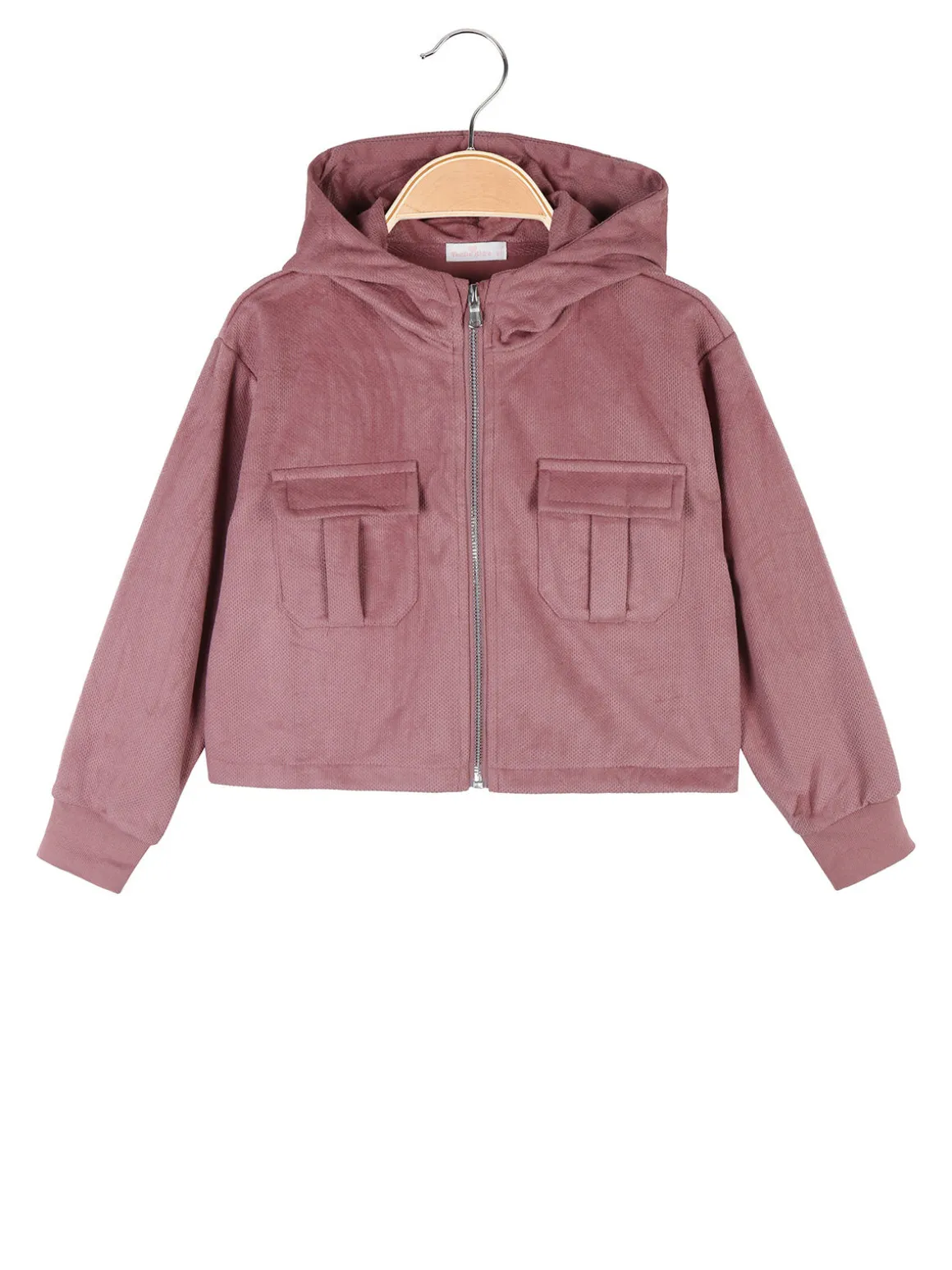 Yes! Do Kid'S Felpa da bambina cropped con cappuccio e zip