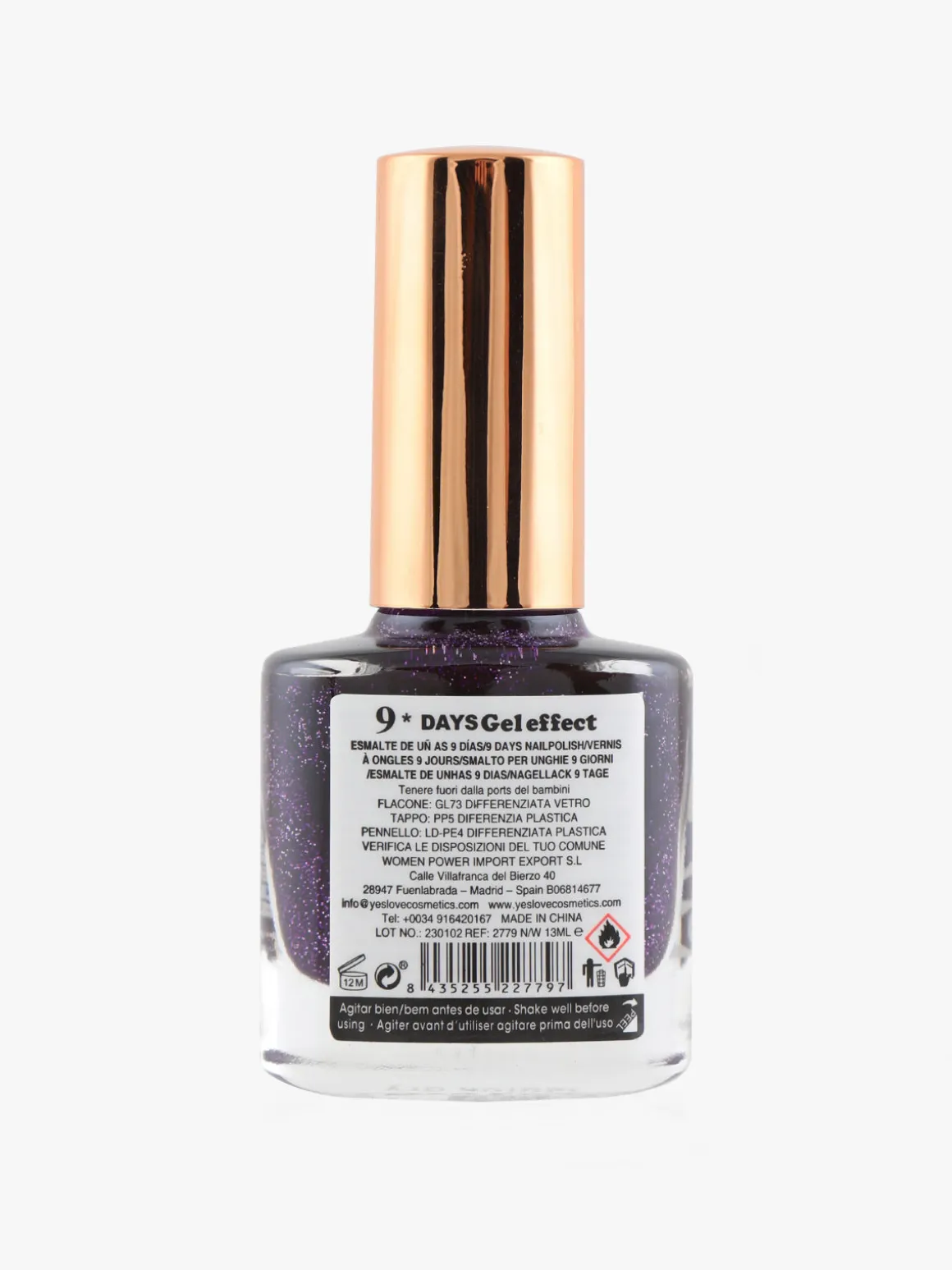 Yes Love Cosmetics Smalto con glitter effetto gel
