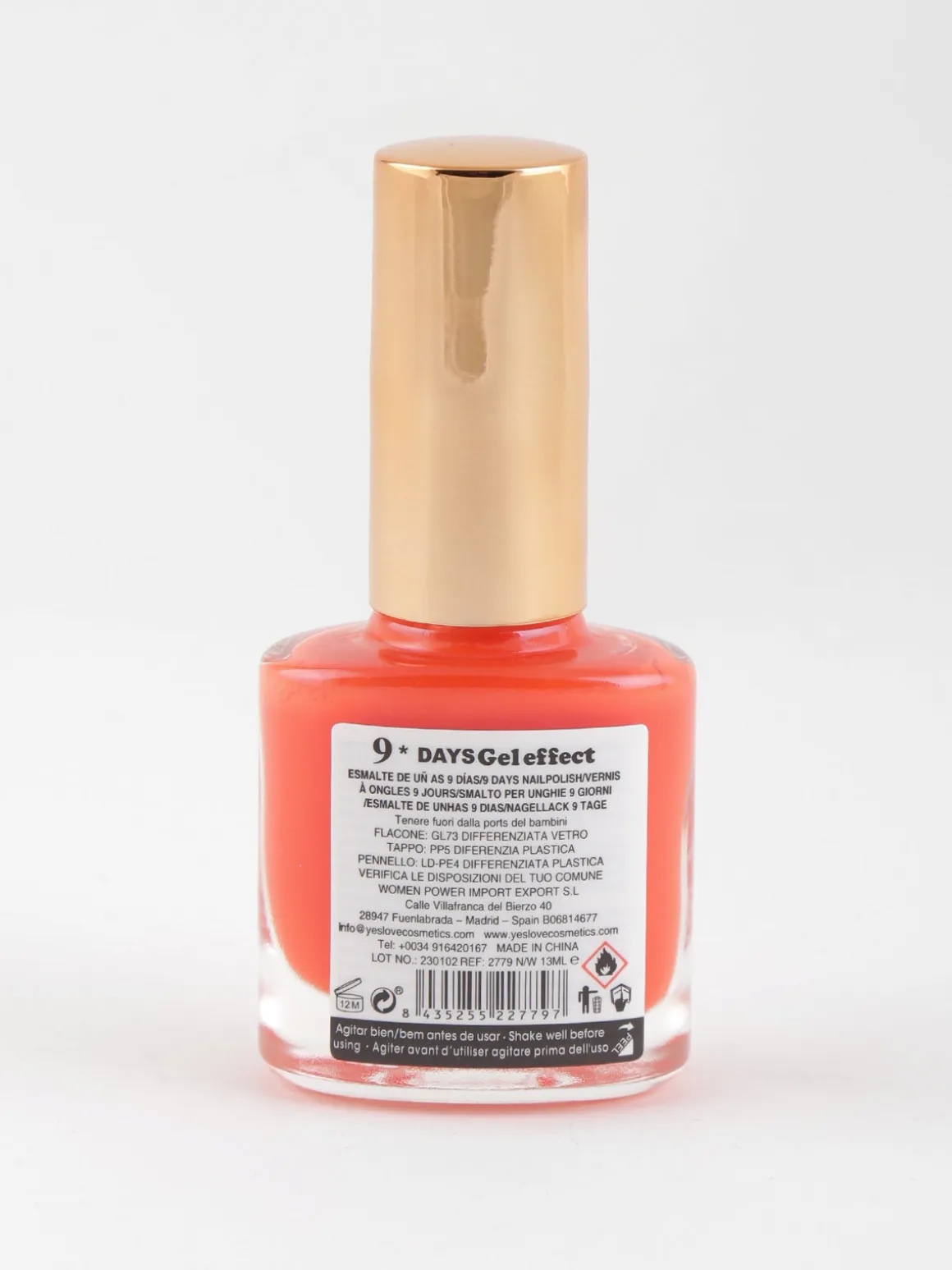 Yes Love Cosmetics Smalto 9 days effetto gel asciugatura rapida