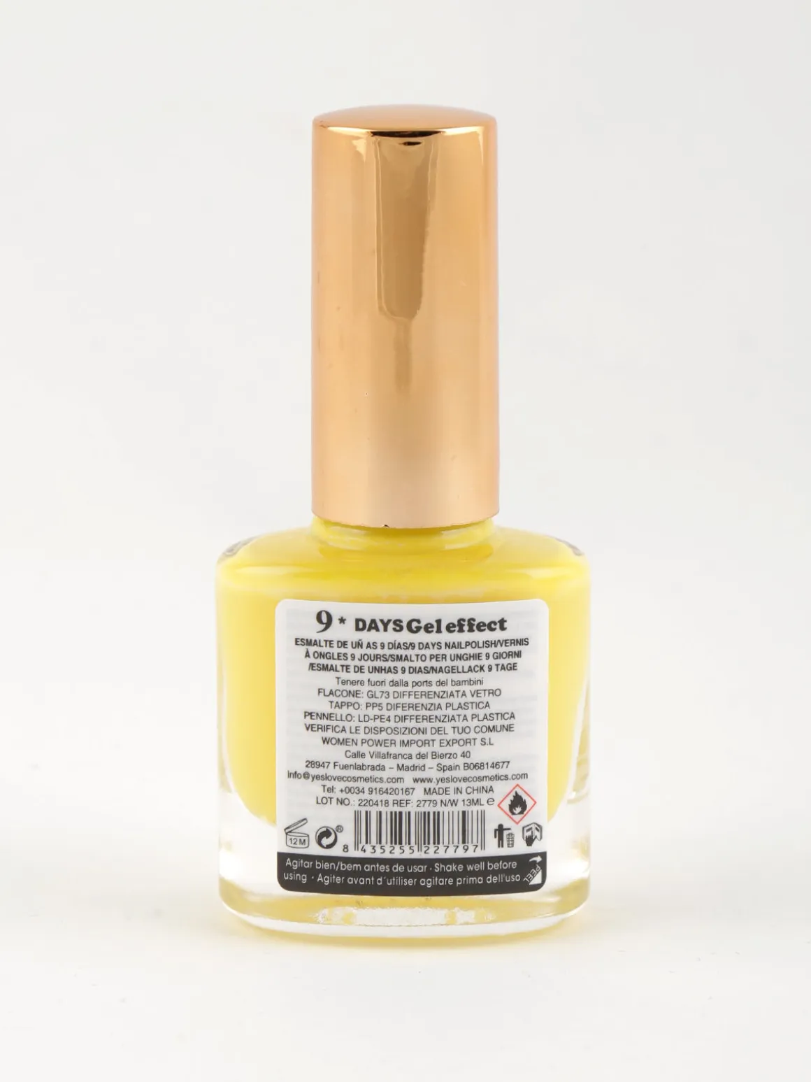 Yes Love Cosmetics Smalto 9 days effetto gel asciugatura rapida