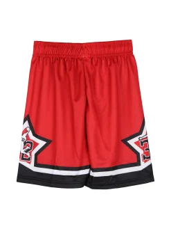 Yi Boy Completo corto da bambino con canotta sportiva e bermuda - rosso