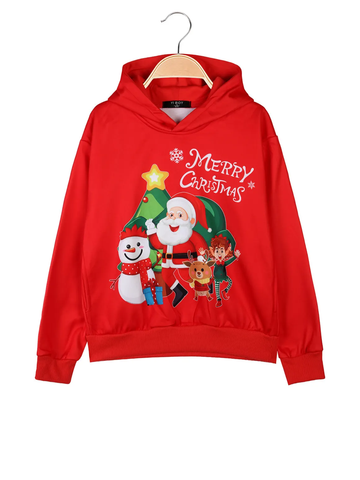 Yi Boy Felpa di Natale da bambini con cappuccio