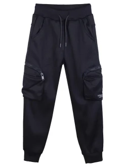 Yi Boy Pantaloni da bambino con tasconi laterali e polsini