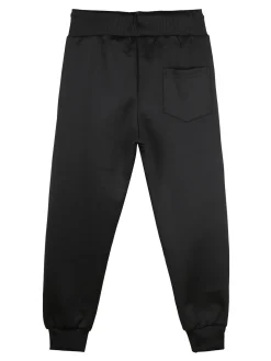 Yi Boy Pantaloni da bambino con coulisse e polsini - nero