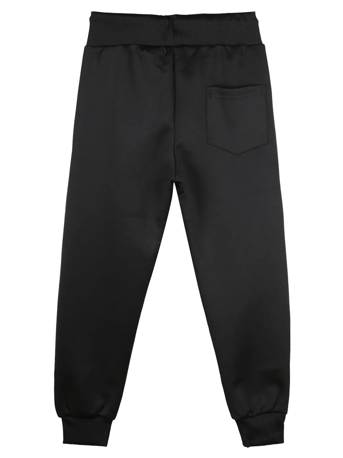 Yi Boy Pantaloni da bambino con coulisse e polsini - nero