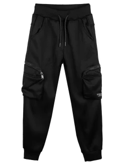 Yi Boy Pantaloni da bambino con tasconi laterali e polsini