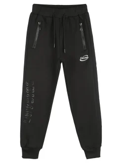 Yi Boy Pantaloni tuta da bambino con polsini e coulisse - blu scuro