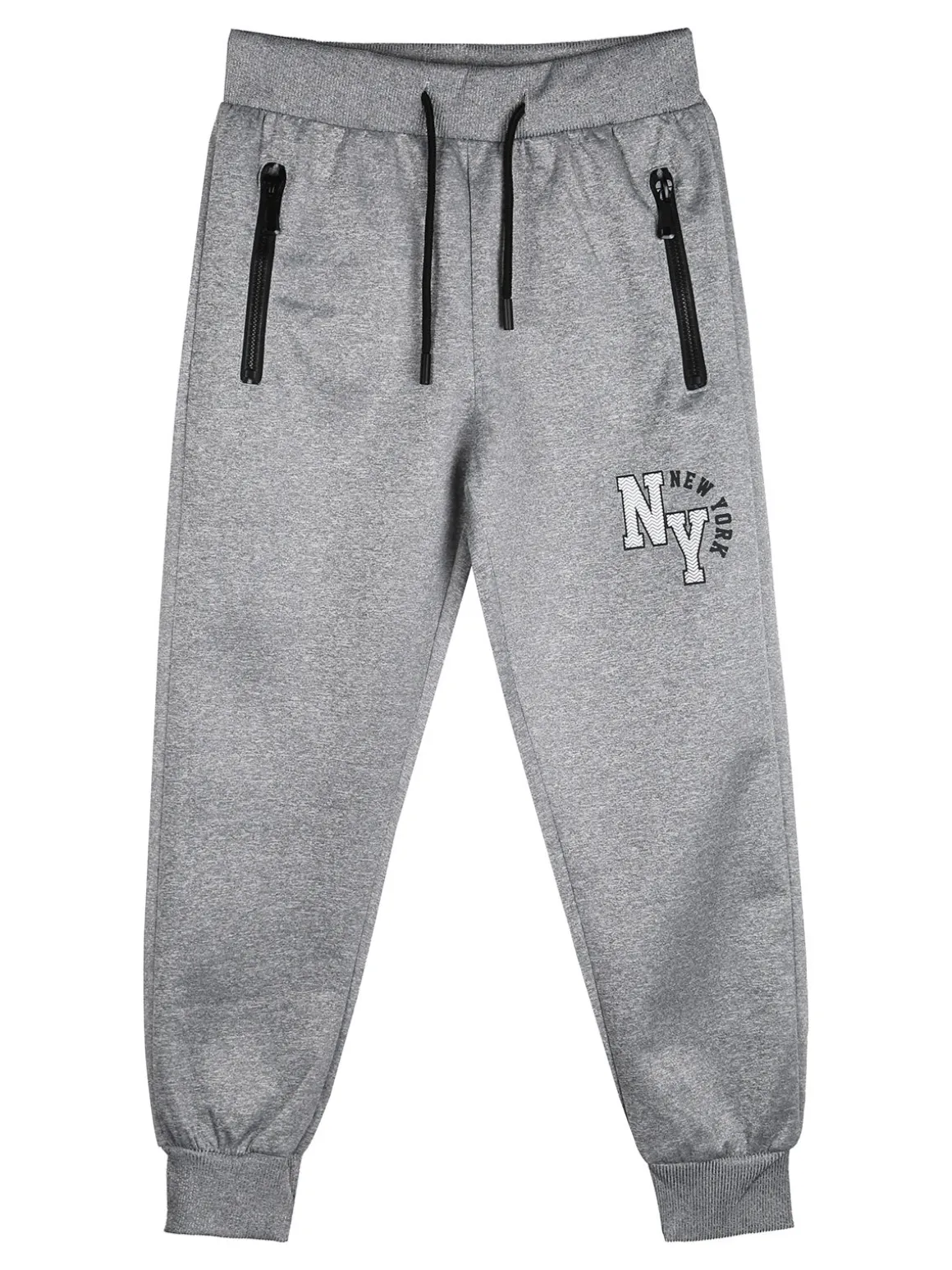 Yi Boy Pantaloni tuta da bambino con polsini e coulisse - grigio