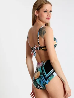 Y&M Bikini a fascia con slip a vita alta