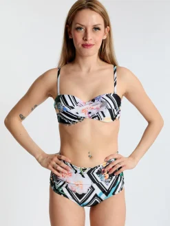 Y&M Bikini a fascia con slip a vita alta