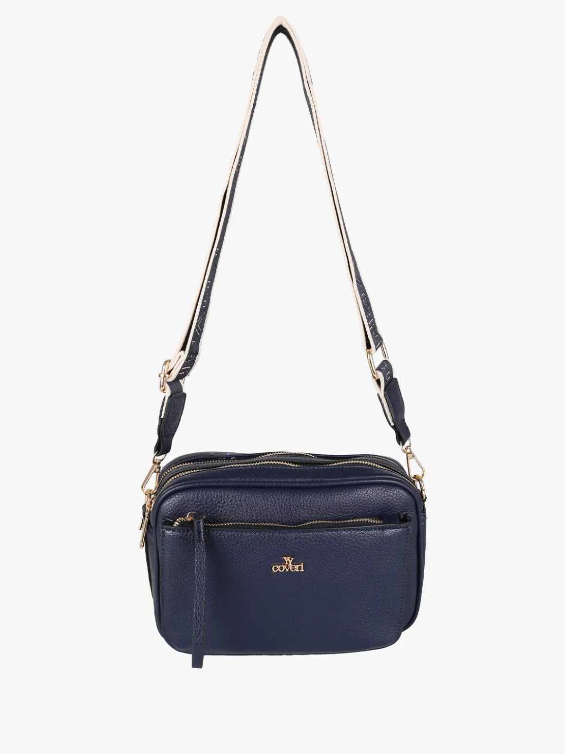 You Young Coveri Borsa a tracolla da donna in ecopelle - blu scuro