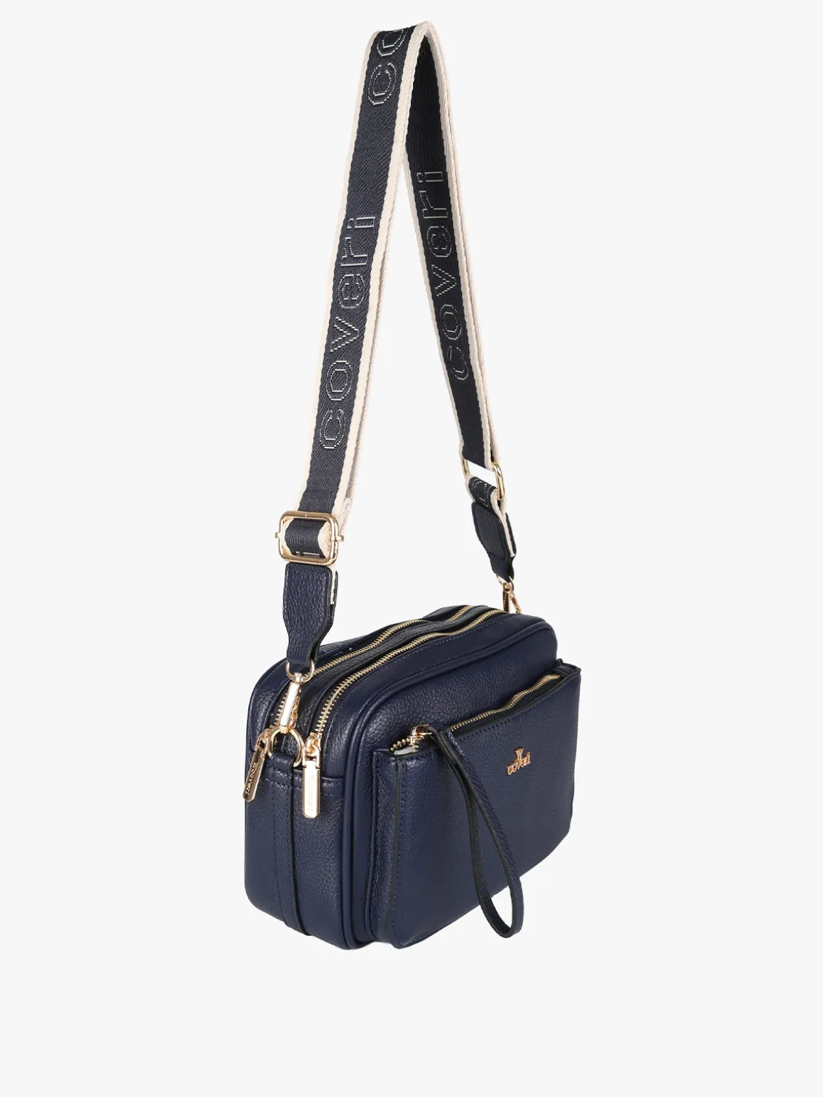 You Young Coveri Borsa a tracolla da donna in ecopelle - blu scuro