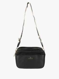 You Young Coveri Borsa a tracolla da donna in ecopelle con doppio scomparto - nero