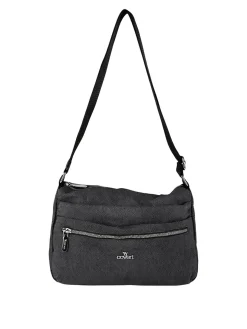 You Young Coveri Borsa a tracolla da donna in nylon - nero