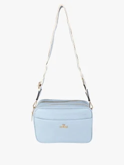 You Young Coveri Borsa a tracolla da donna in ecopelle con doppio scomparto - azzurro