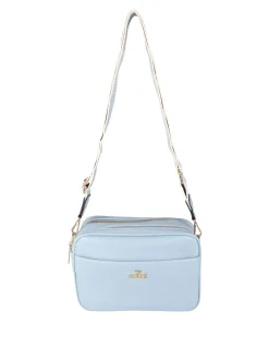 You Young Coveri Borsa a tracolla da donna in ecopelle con doppio scomparto - azzurro