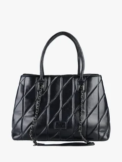 You Young Coveri Borsa donna trapuntata con doppi manici - blu scuro
