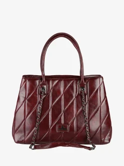 You Young Coveri Borsa donna trapuntata con doppi manici - bordeaux