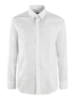 Y.Two Camicia da uomo in misto cotone a maniche lunghe