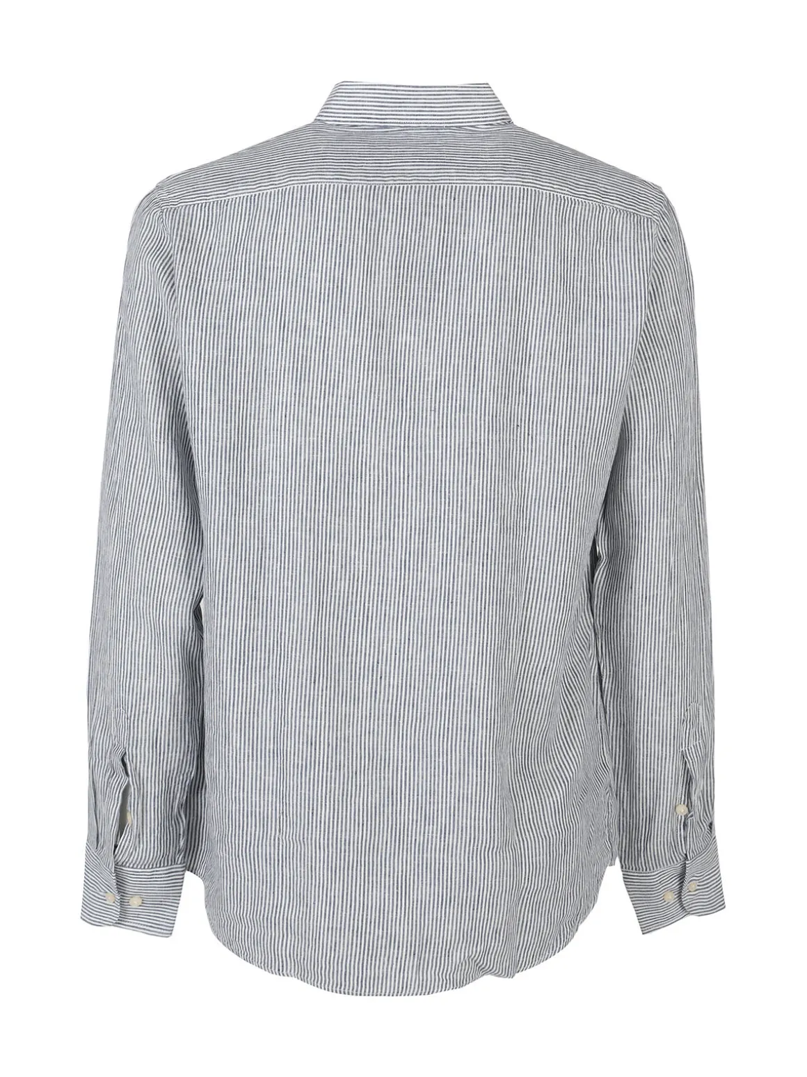 Y.Two Camicia in lino da uomo a fantasia rigata