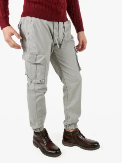 Zeta Pantaloni cargo da uomo con coulisse - grigio chiaro