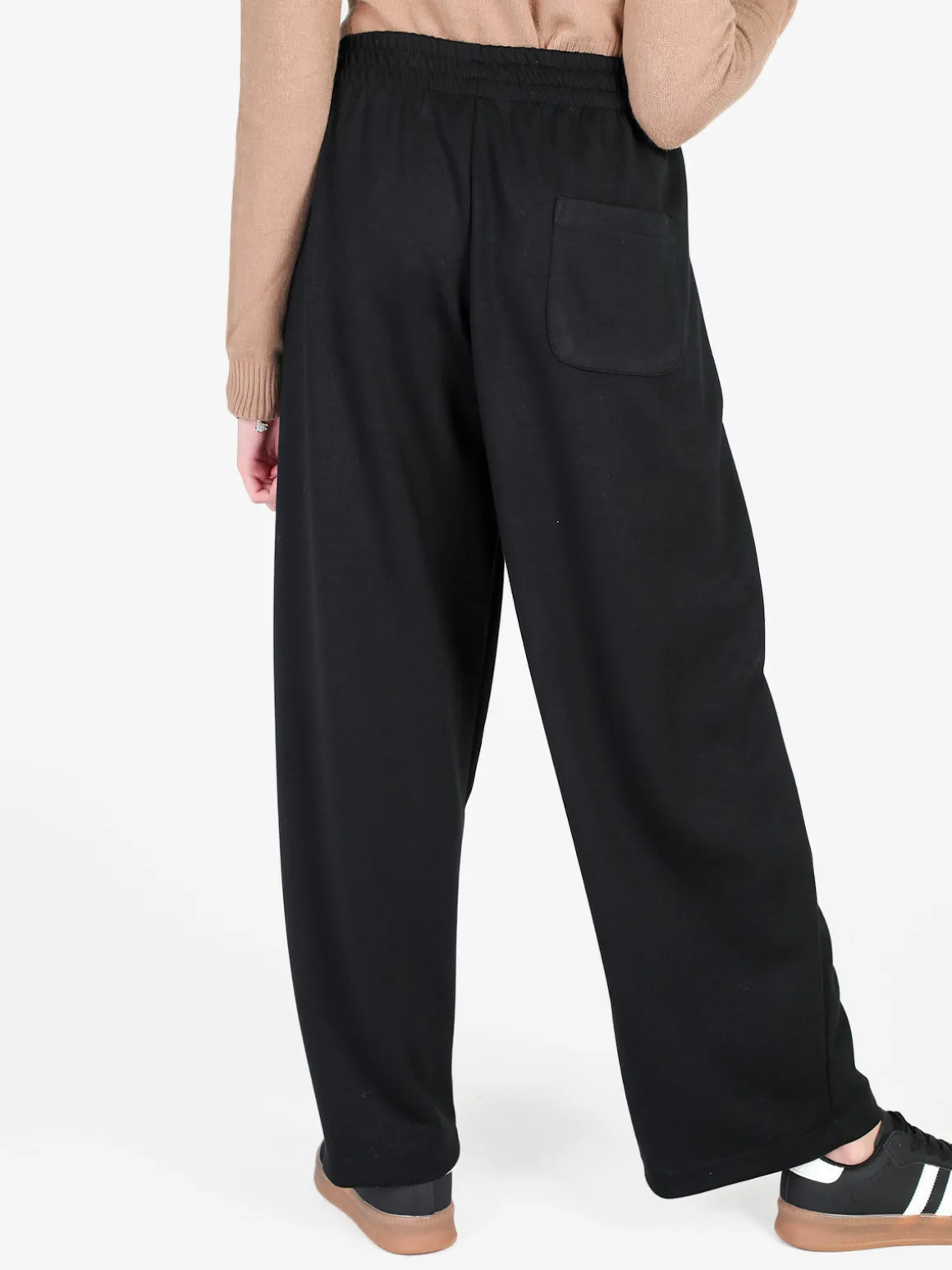 Zeta Pantaloni donna in panno a gamba larga